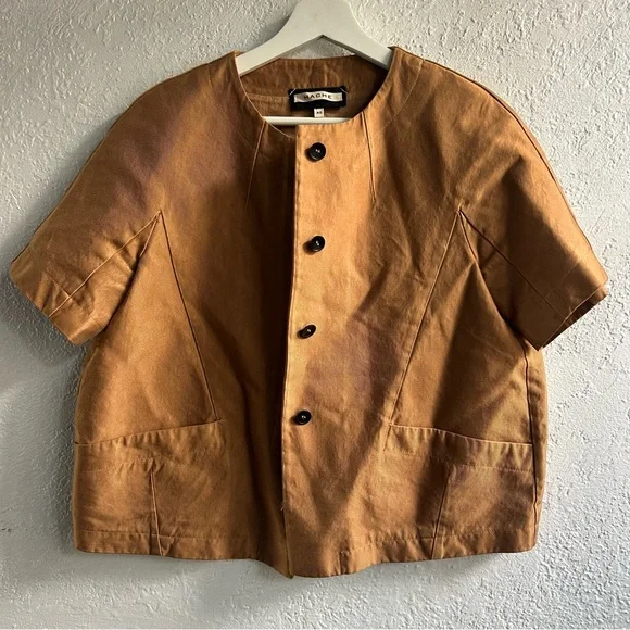 HACHE Tan Utility Jacket Casual Style - Picture 4 of 11